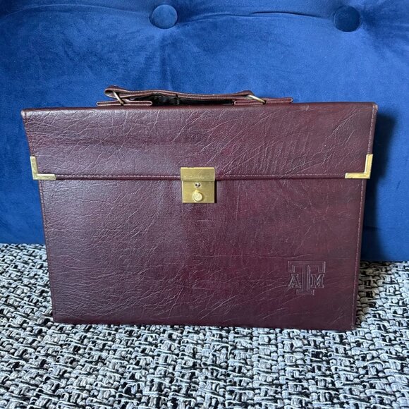 Texas A&M Embossed Logo Vintage Padfolio Notepad Portfolio Document Case by Dart - Picture 1 of 14